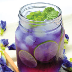 Cold Butterfly Pea Flower Tea Brew