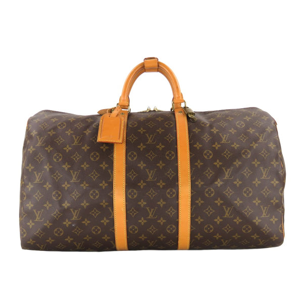 Louis Vuitton Brown Monogram Canvas Keepall 55 Luggage Bag – Mosh Posh Designer Consignment Boutique
