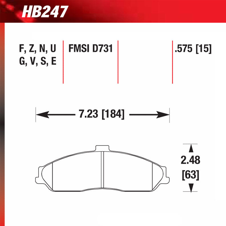 Hawk Hb247w 575 Racing Pad Dtc 30 Compound