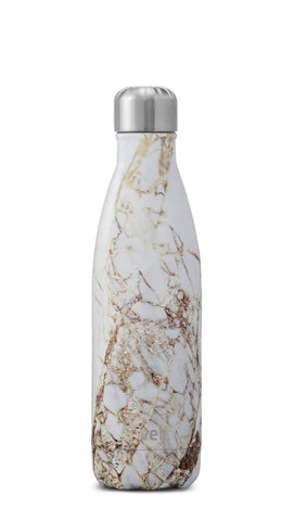 Swell bottle with gold marble effect