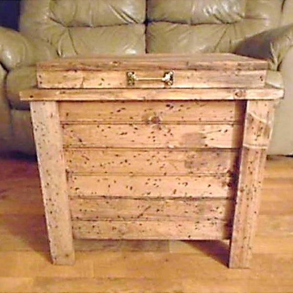 Wood Storage Box With Hidden Compartment Secret Stashing