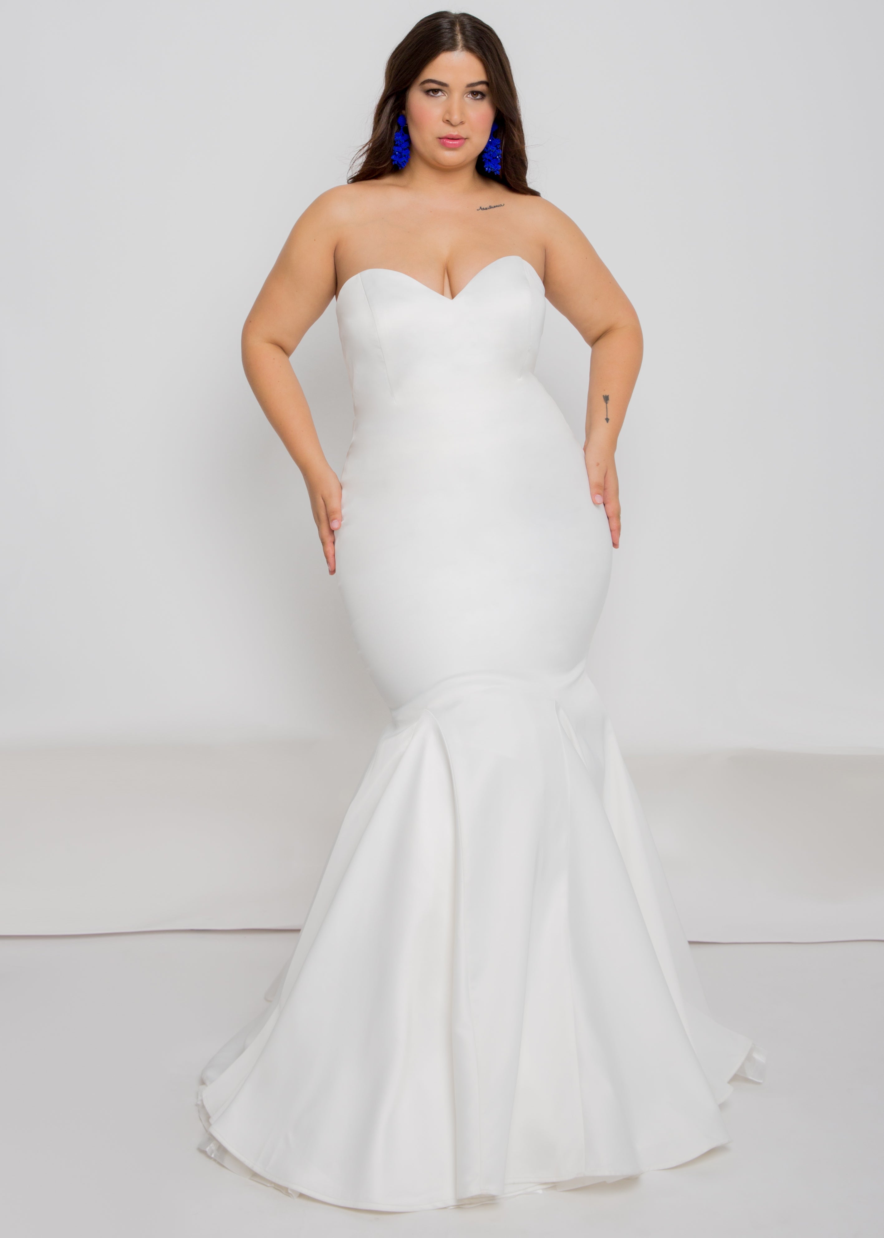 farai top aria skirt strapless satin sweetheart wedding dress