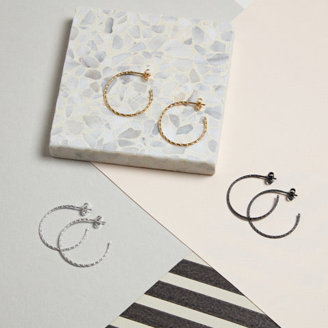 Large Ball Hoop Earrings