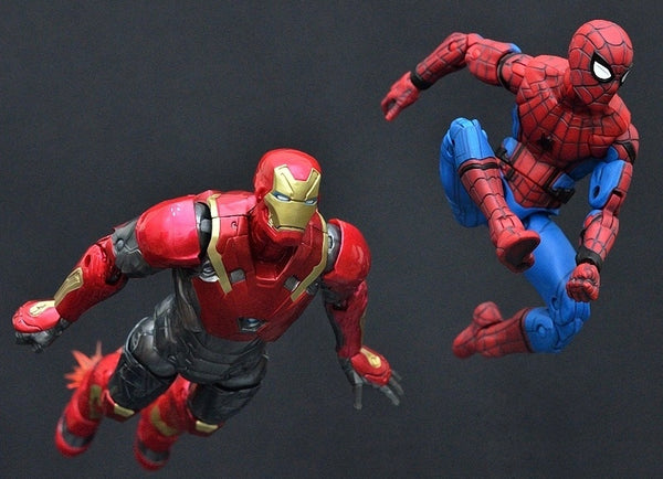 marvel legends spider man homecoming iron man 2 pack