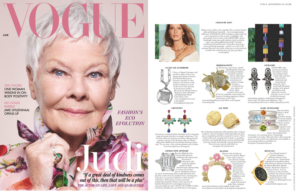 MIzDragonfly Jewelry Website Promo British Vogue June 2020