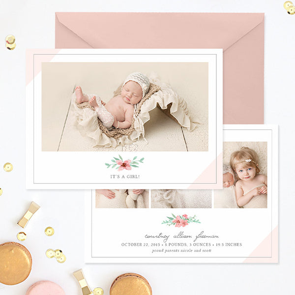 Birth Announcement Template Girl Hello Beautiful