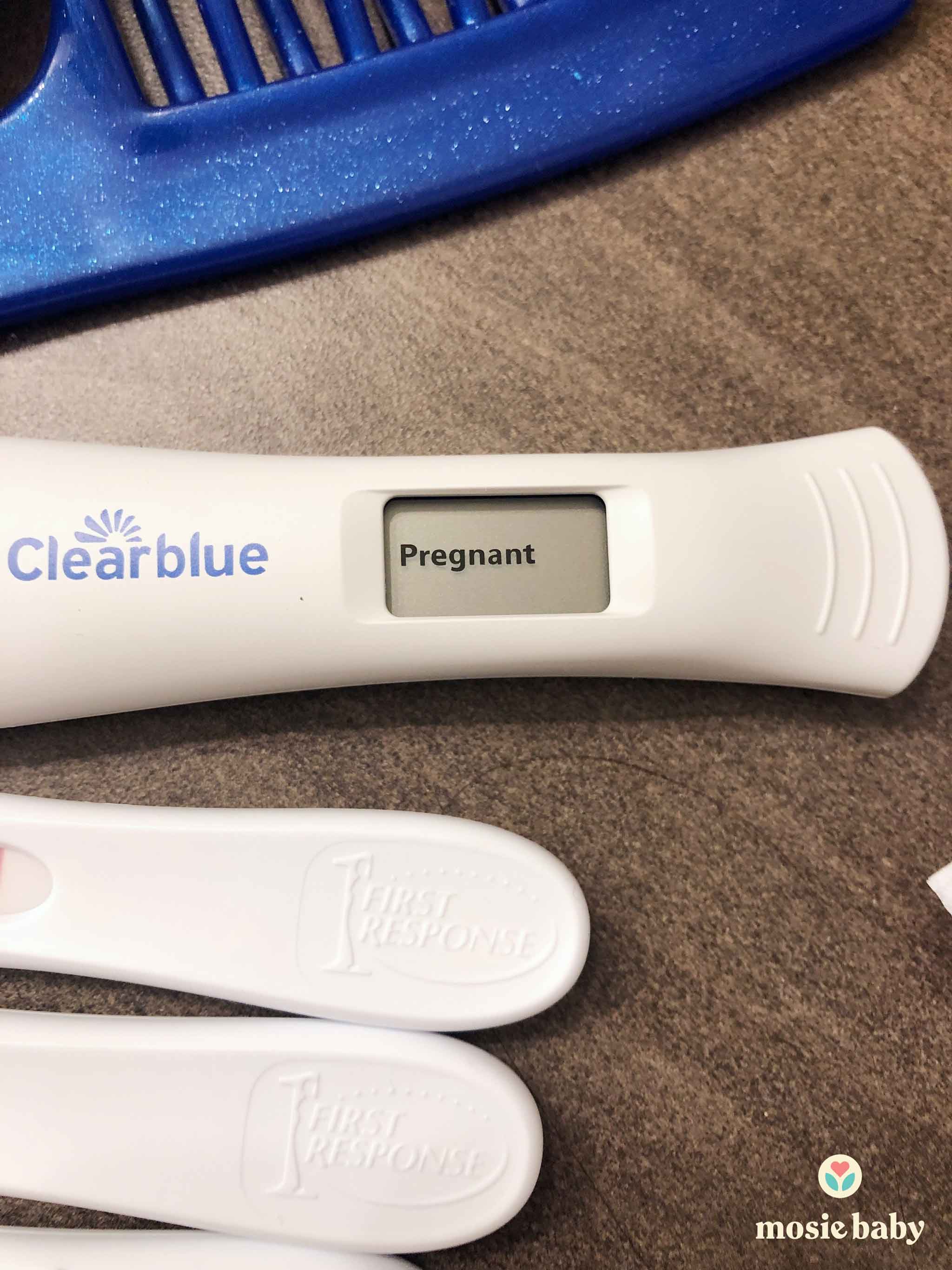 positive pregnancy test from mosie baby user