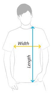 size chart for organic cotton t-shirt