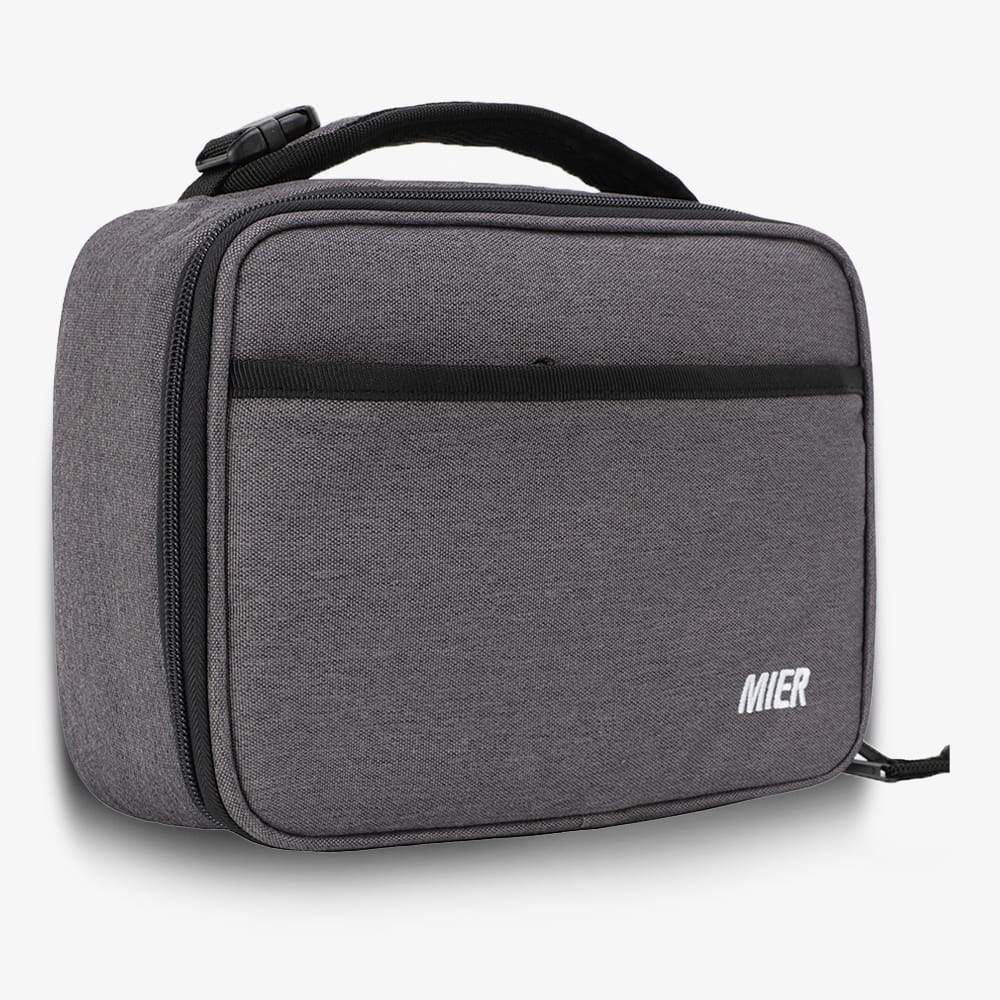 Kids Insulated Cooler Lunch Box Bag Lunch Bag Dimgray MIER