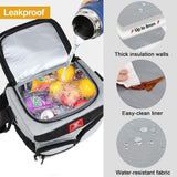 Small Insulated Lunch Box Bag, 12 Can Cooler Bag MIER