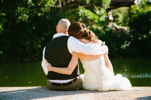 Wedding Story: A Spectacular Waterfall Wedding at Boulder Ridge from Piece of Cake Wedding Decor