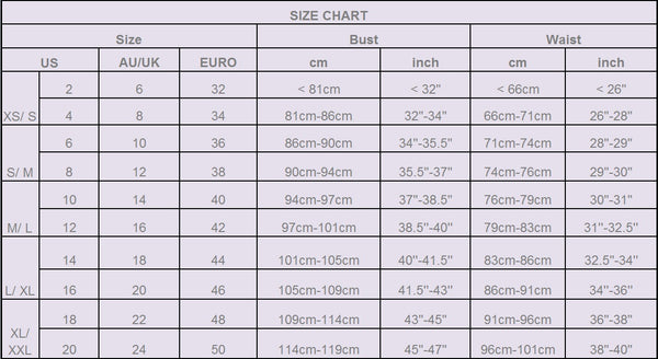 Asian Clothing Brand Women S Size Chart Conversion
