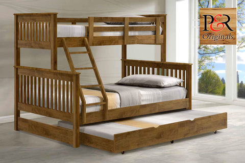 solid wood bunk bed - P{icket&Rail