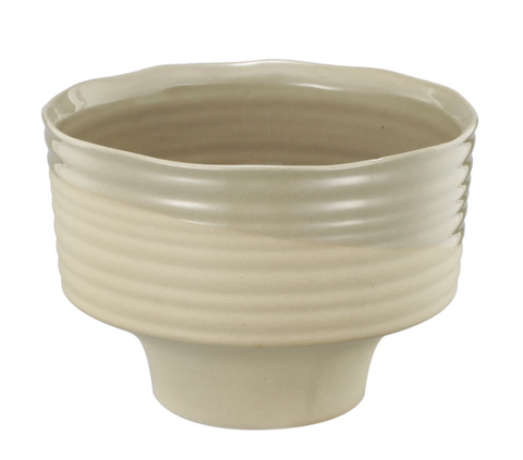 beige pottery vase