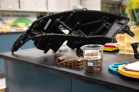 car parts made from coffee chaff