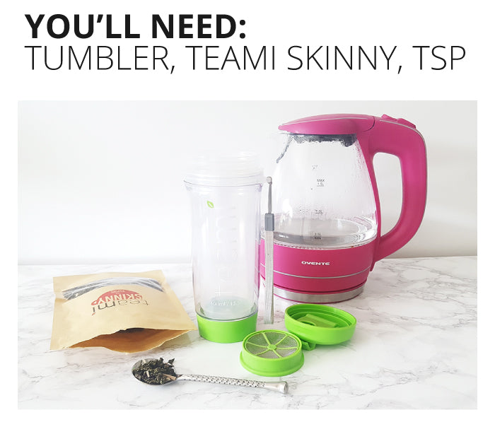 Teami Tumbler, Skinny Tea and Water kettle