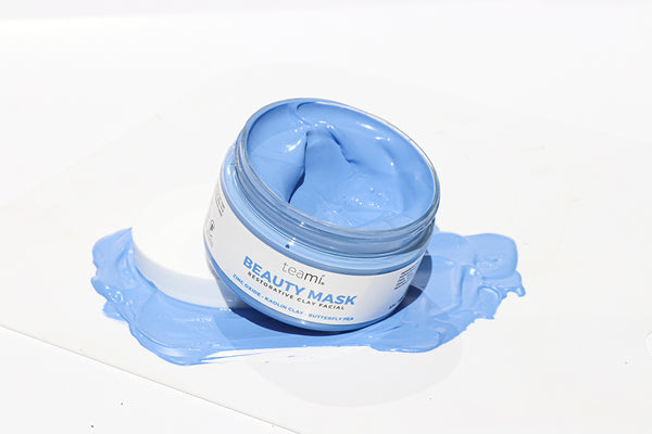 teami beauty mask with butterfly pea flower