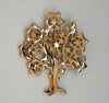 Trifari Tree of Life Gold Tone Rhinestones Vintage Figural Pin Brooch