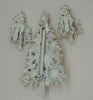 Hollycraft Christmas Candle White Opal Holiday Tree Brooch & Earrings