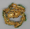 St Labre Christmas Pine Cone Wreath Figural Brooch