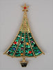 Beatrix Christmas Garland Flat Back Rhinestone Figural Brooch - 1970s