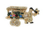 Coro Smalls Flower Seller Cart Vintage Figural Pin Brooch
