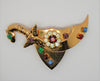 Coro Dragon Royal Sword & Shield Vintage Figural Pin Brooch