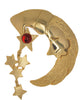 Ultracraft Santa Christmas Dangling Stars Vintage Figural Brooch