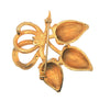 Coro Fruit Triple Strawberries Gold Tone Vintage Figural Pin Brooch