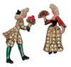 Coro Courting Couple Smalls Vintage Figural Pin Brooch Set