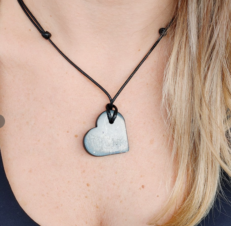 shungite heart pendant