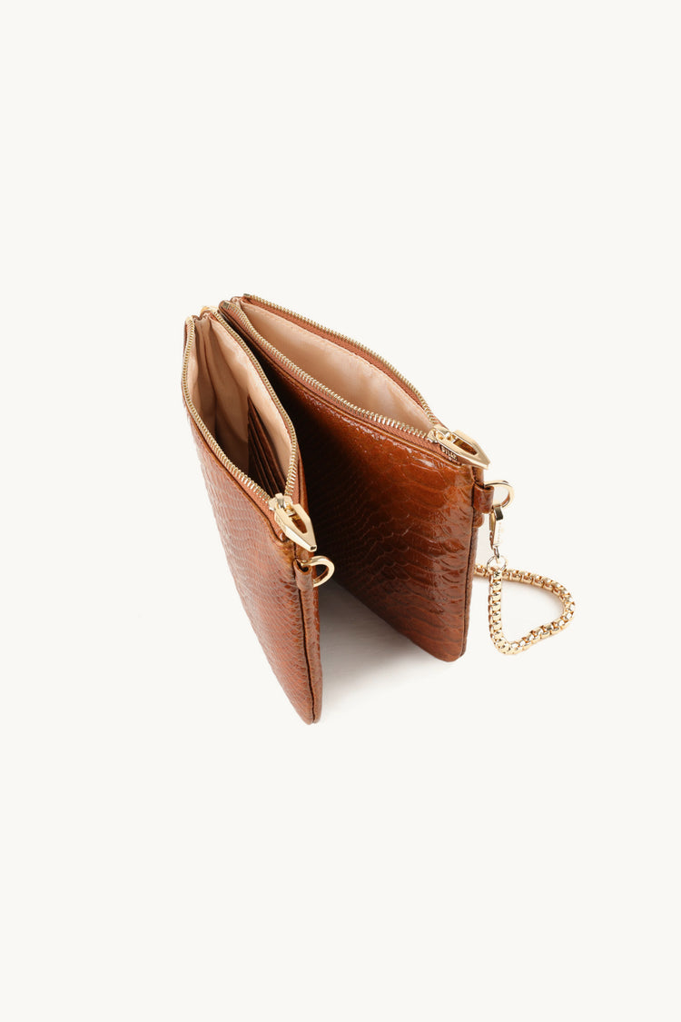 The LSC Caramel Python-effect Bag Light Gold
