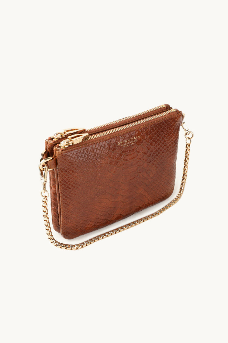 The LSC Caramel Python-effect Bag Light Gold