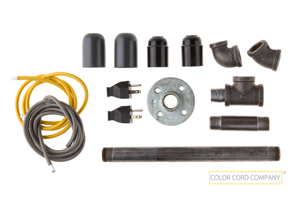 Components for DIY Industrial Lamp Project