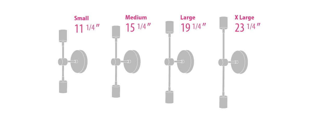 Duo Flush Mount Light - Size Comparision