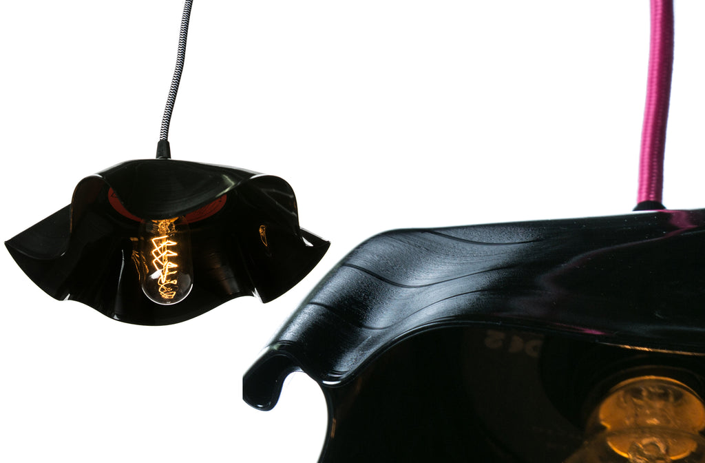 melted vinyl record lamp shades