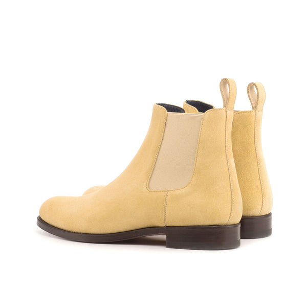 Ambrogio 4169 Bespoke Custom Women's Shoes Sand Polished Suede Leather Chelsea Boots (AMBW1024)-AmbrogioShoes