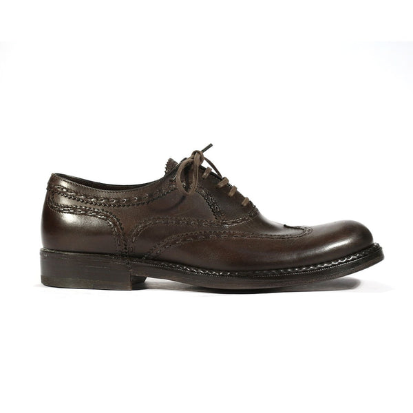 Bottega Veneta Men's Brown Leather Lace-Up Designer Shoes (BOT1501)-AmbrogioShoes