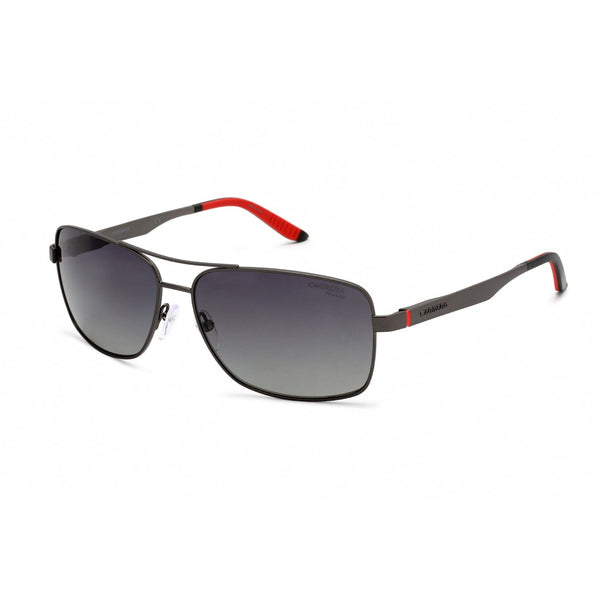 Carrera 8014/S Sunglasses Semi Matte Dark Ruthenium (WJ gray sf pz lens) / D-AmbrogioShoes
