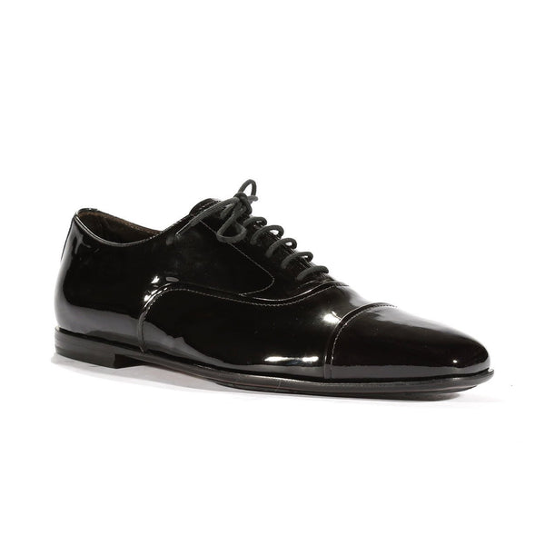 Cesare Paciotti Mens Shoes Black Patent Leather Oxofrds (CPM340)-AmbrogioShoes