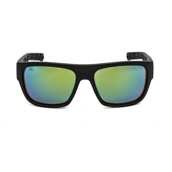 Costa Del Mar SAMPAN Sunglasses Matte Black/Green Mirror Polarized Glass 580G-AmbrogioShoes