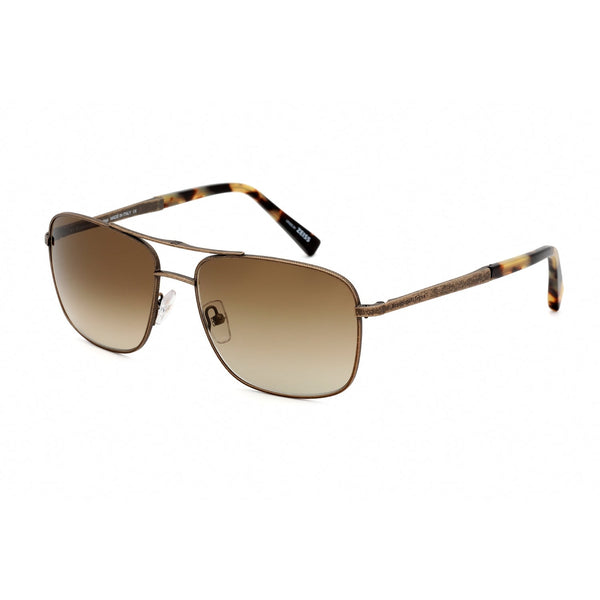 Ermenegildo Zegna EZ0021 Sunglasses Matte Light Bronze / Gradient Brown-AmbrogioShoes