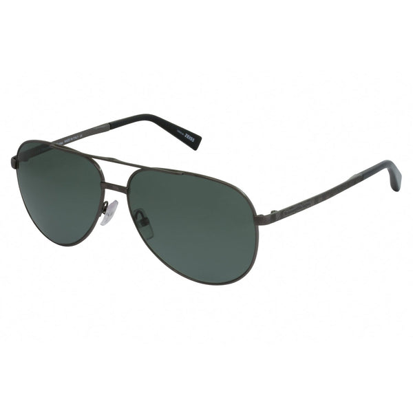 Ermenegildo Zegna EZ0027 Sunglasses Matte Gunmetal / Green Polarized-AmbrogioShoes