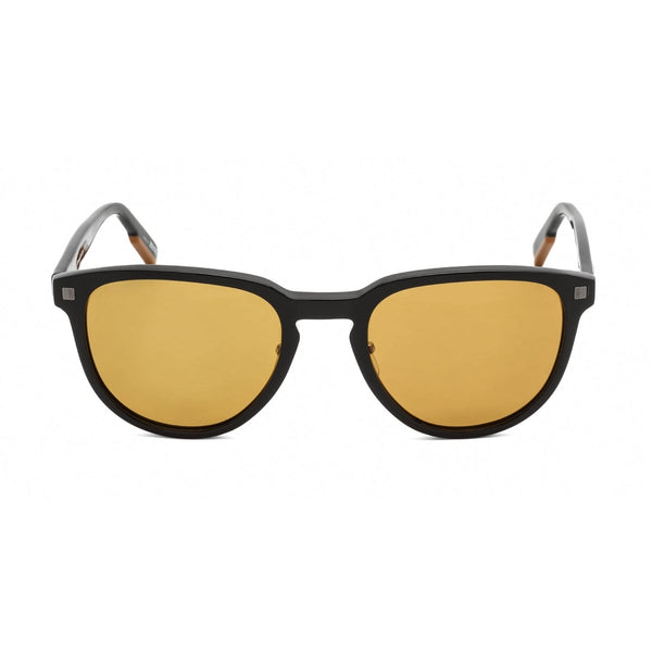 Ermenegildo Zegna EZ0150 Sunglasses Shiny Black / Brown-AmbrogioShoes