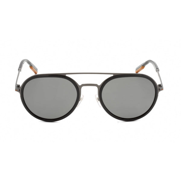Ermenegildo Zegna EZ0156 Sunglasses Shiny Gunmetal / Smoke Polarized-AmbrogioShoes
