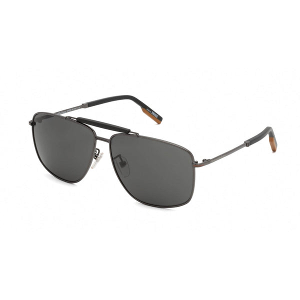 Ermenegildo Zegna EZ0160-D Sunglasses Shiny Gunmetal / Smoke-AmbrogioShoes