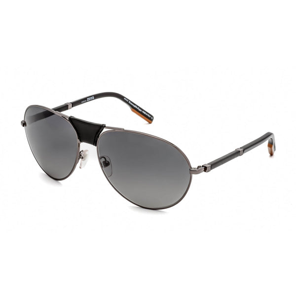 Ermenegildo Zegna EZ0177 Sunglasses Shiny Gunmetal / Gradient Smoke-AmbrogioShoes