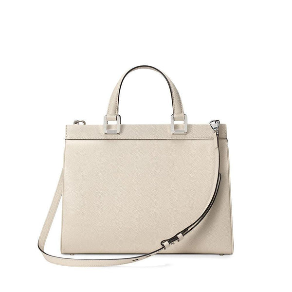 Gucci Zumi Womens White Full Grain Calf-Skin Leather Shoulder Bag (GG2054)-AmbrogioShoes