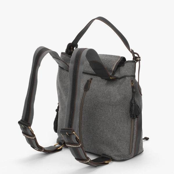 Isabella Fiore Handbag Gray Heather Dakota Rucksack (IFH108)-AmbrogioShoes