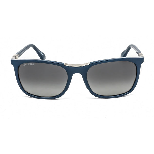 Longines LG0002-H Sunglasses Shiny Blue / Smoke Polarized-AmbrogioShoes